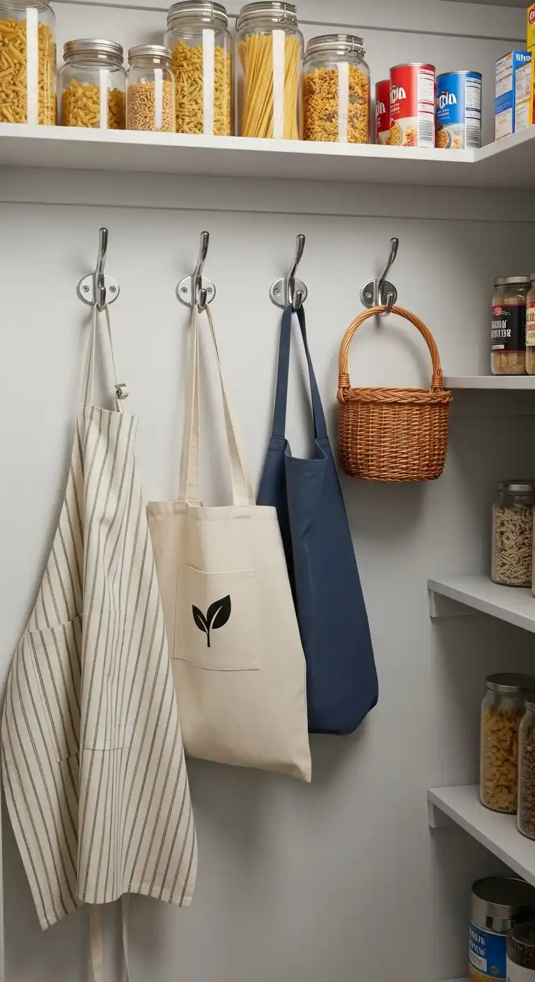 14. Hooks for Vertical Storage