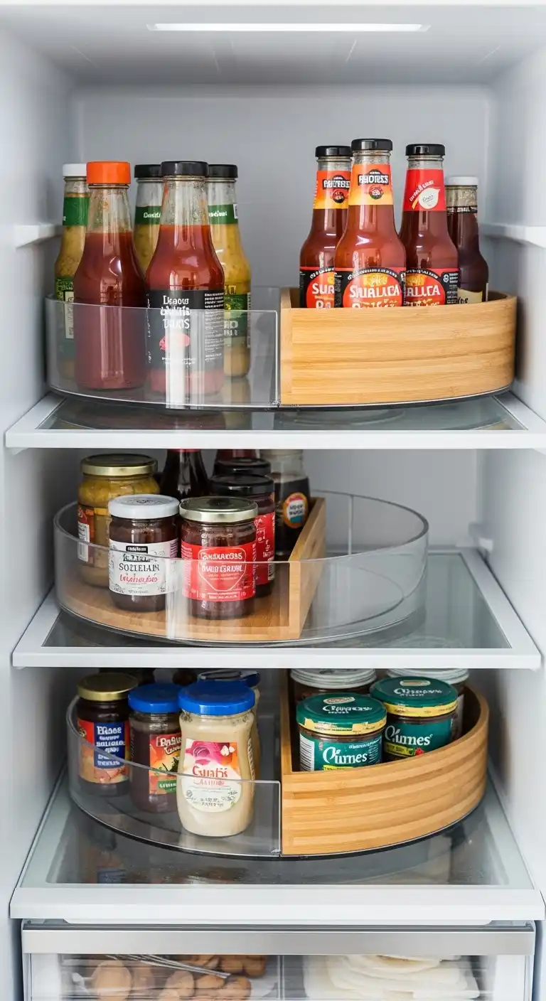 14. Lazy Susans for Easy Access