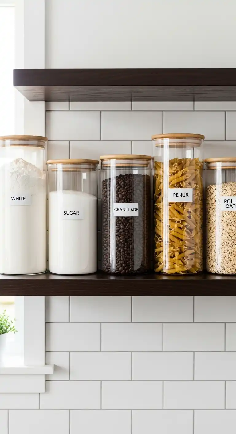 14. Use Glass Canisters
