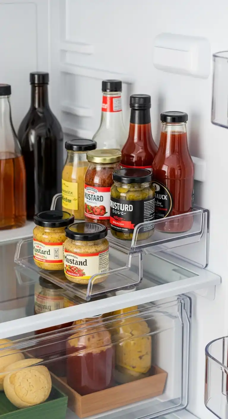 14. Use Tiered Shelves for Small Items