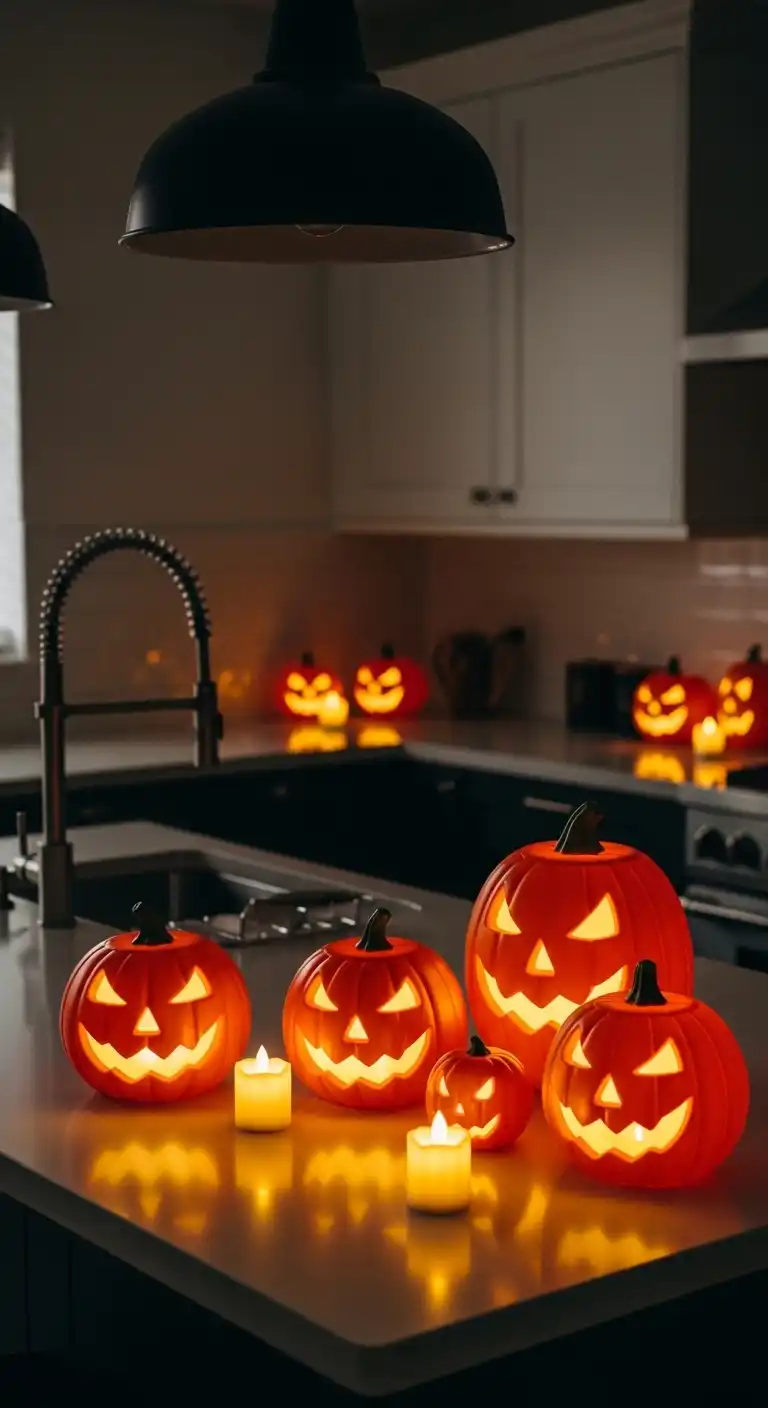 15) Glowing LED jack-o’-lanterns