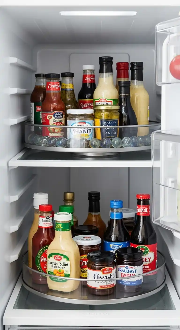 15. Lazy Susans for Easy Access