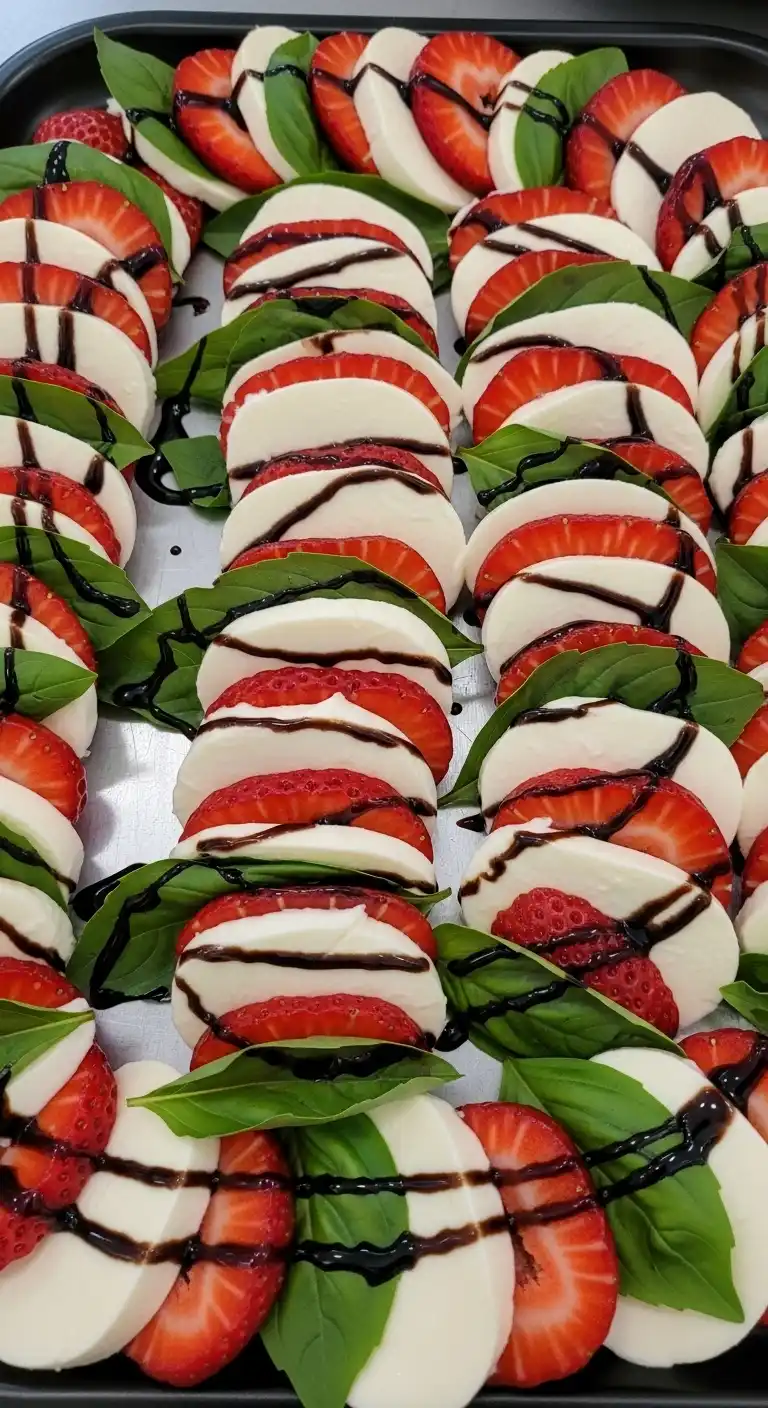 15. Strawberry Caprese Style Platter