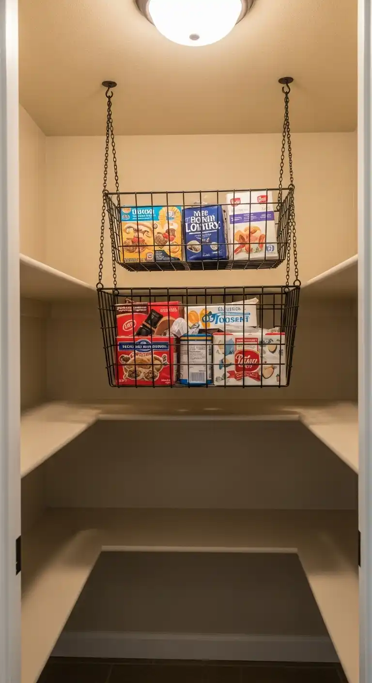 16. Hang Baskets from the Ceiling
