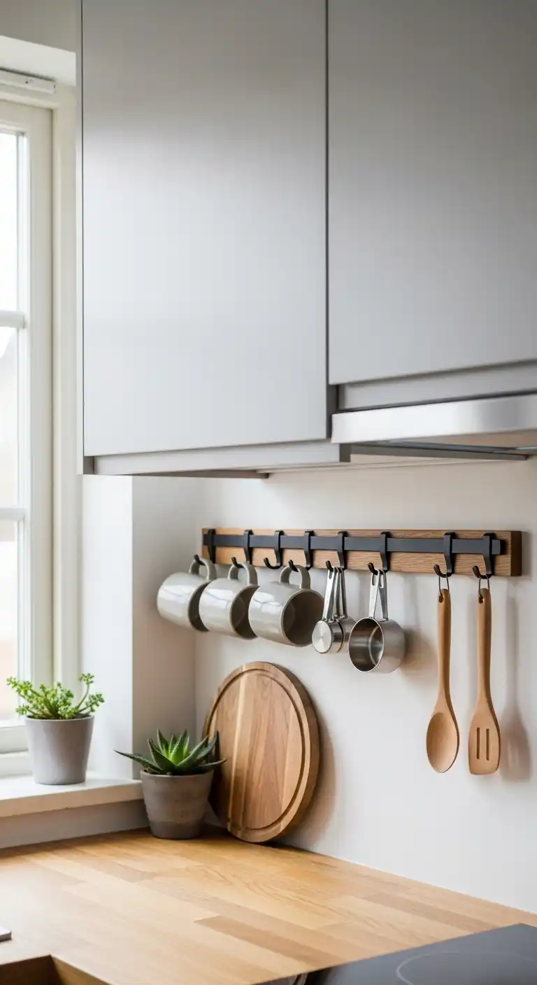 17. Hooks Under Cabinets