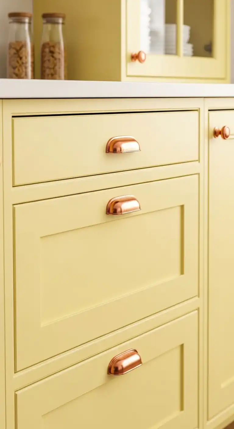 17. Pale Yellow with Copper and Brass Hardware