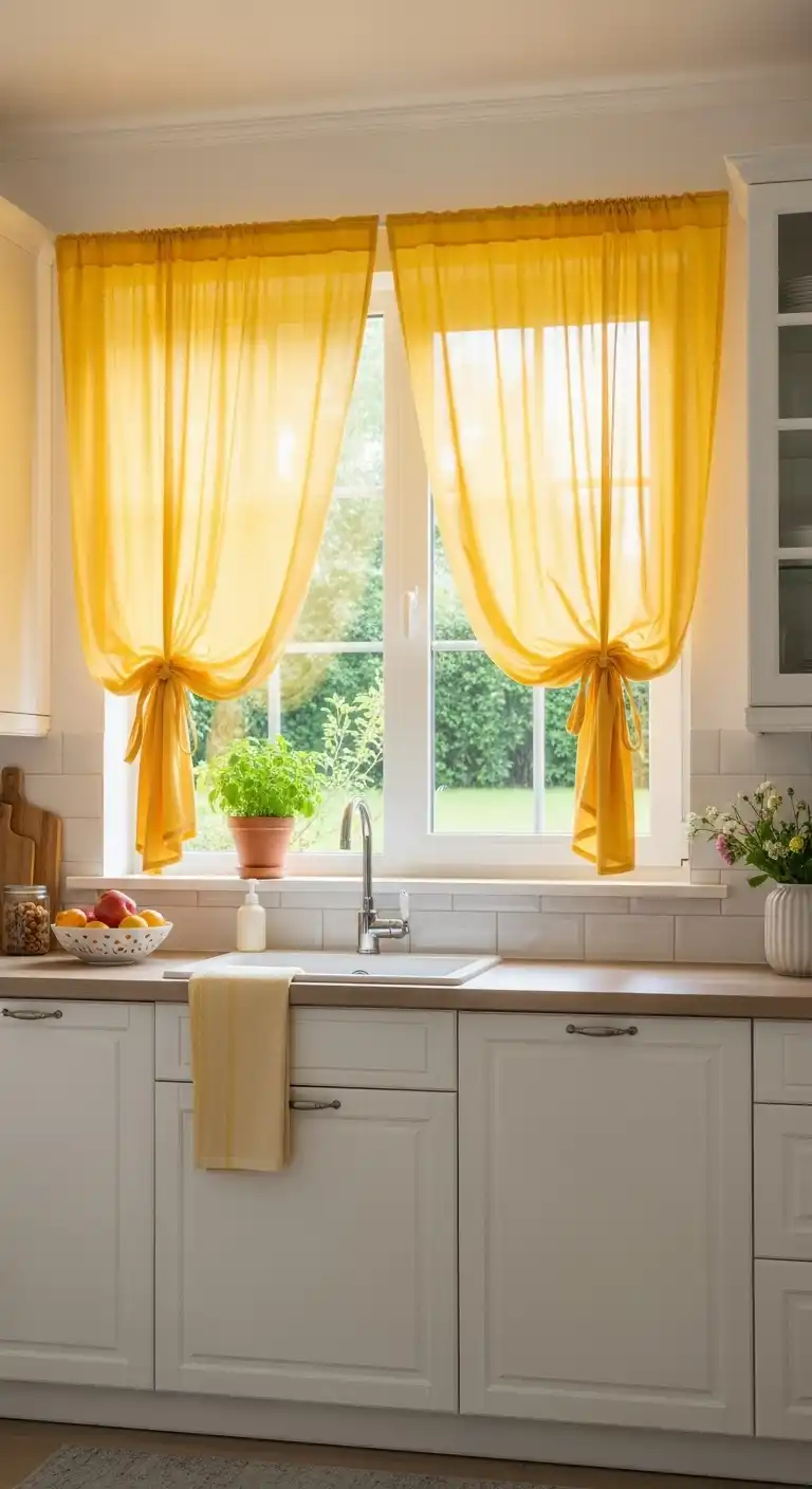 17. Yellow Window Treatments