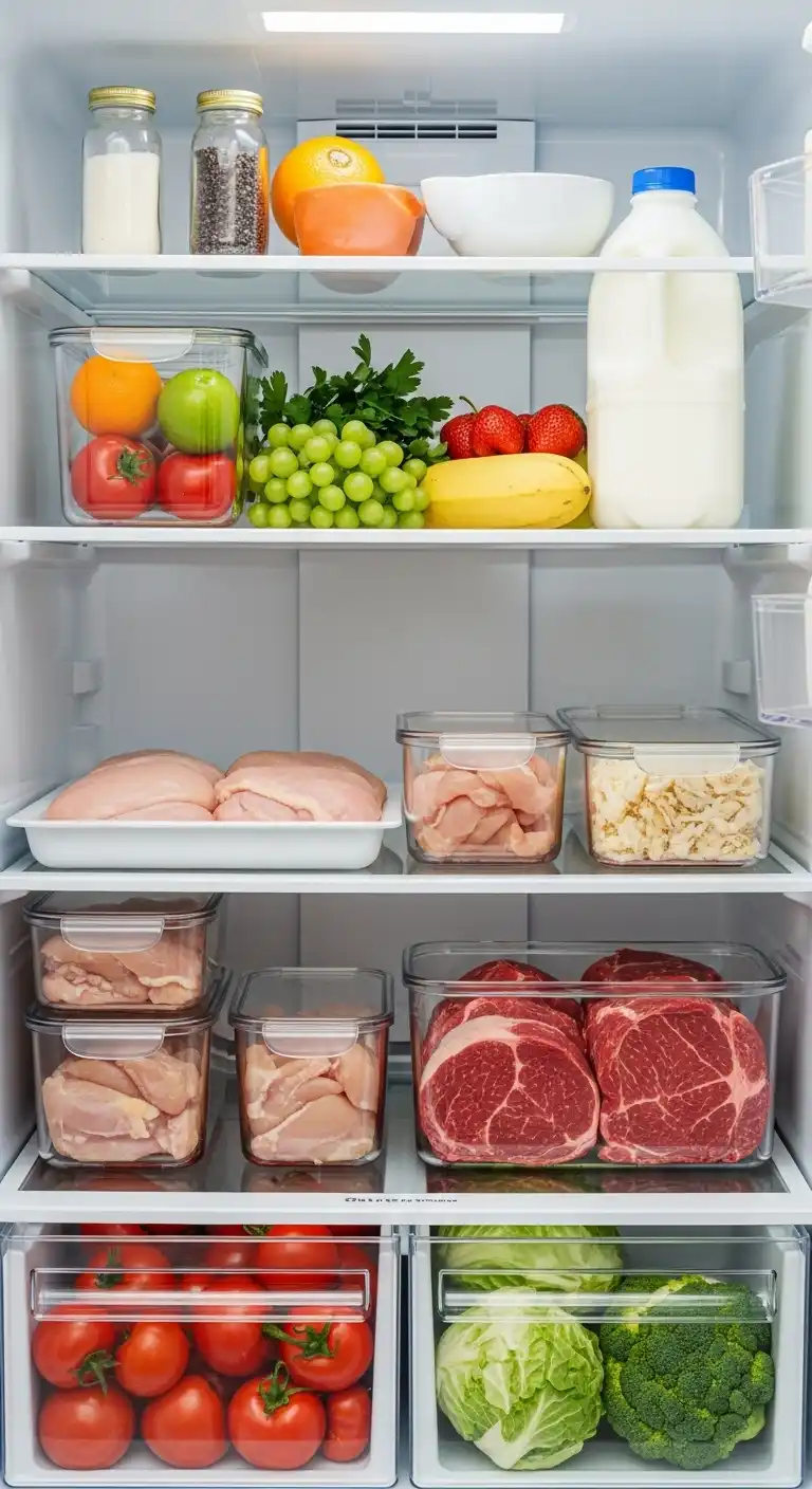 18. Keep Raw Meat on the Bottom Shelf