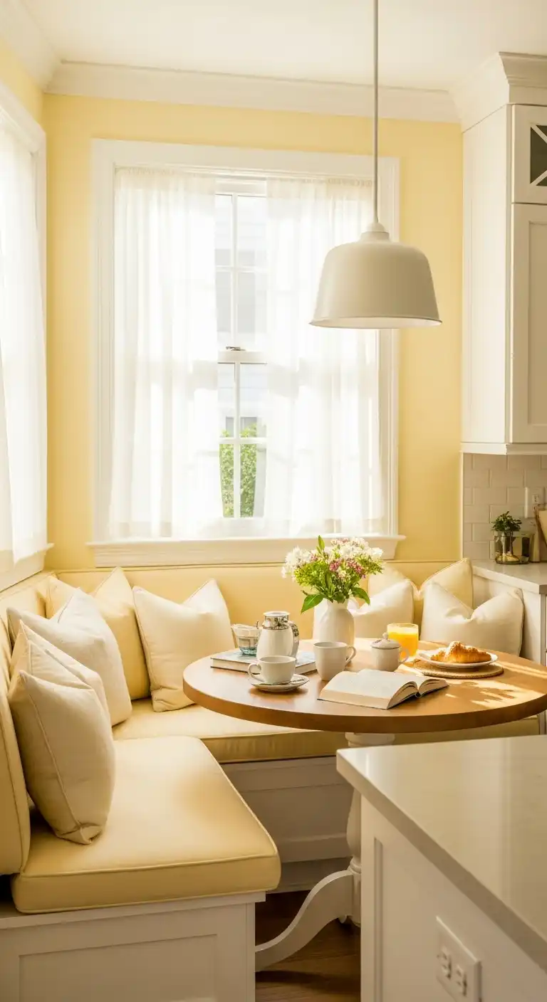 18. Light Yellow Dining Nook