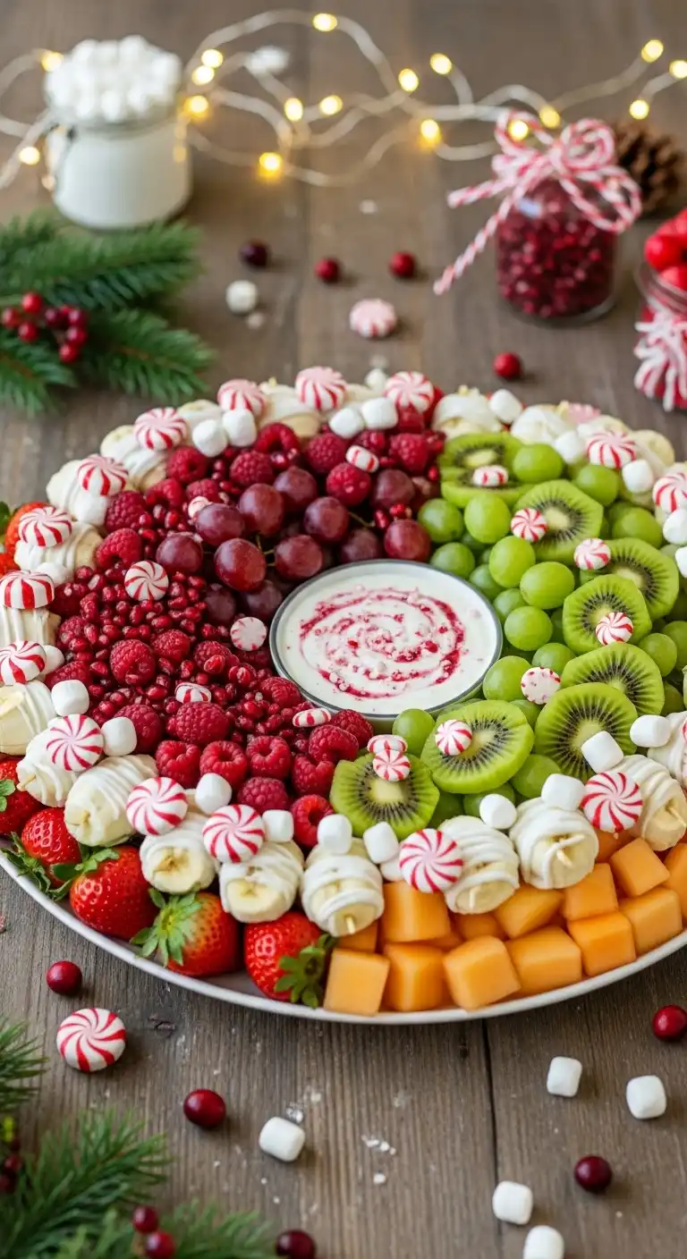 18. Peppermint Spiral Fruit Ring