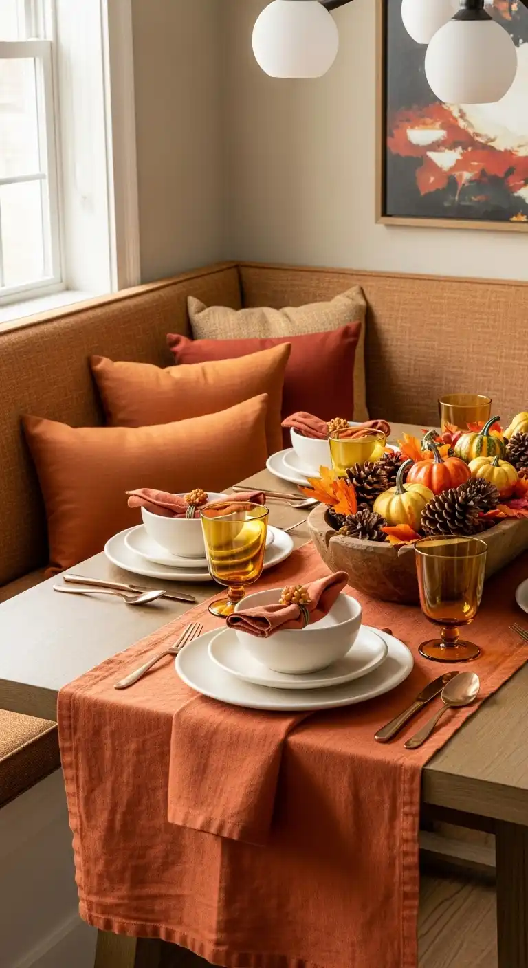 18. Seasonal Corner Dining Table Nook