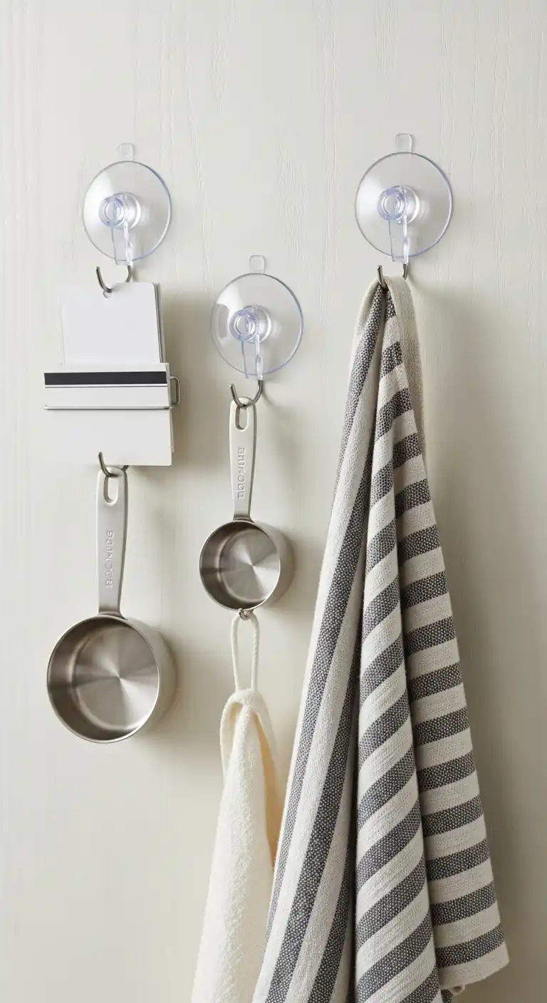 19. Clear Suction Cups for Lightweight Items
