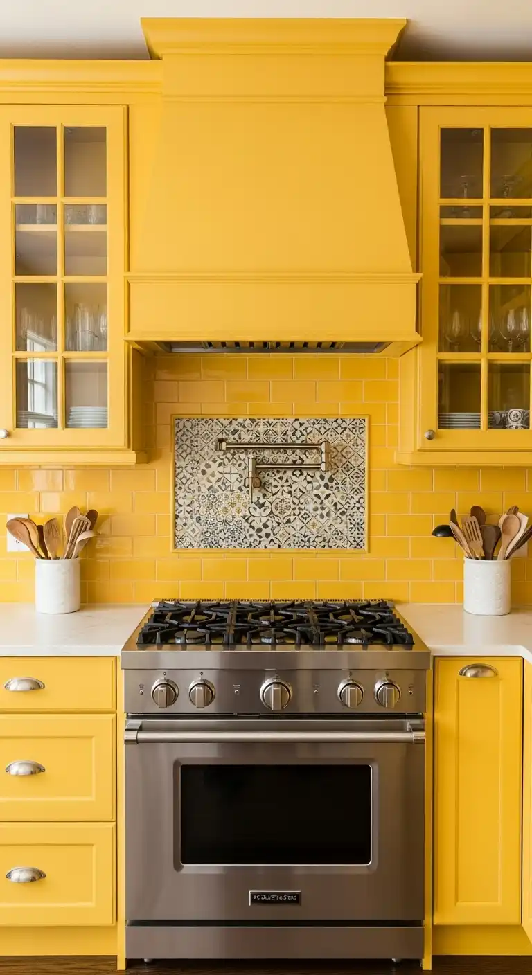 2. A Splash of Sunny Backsplash