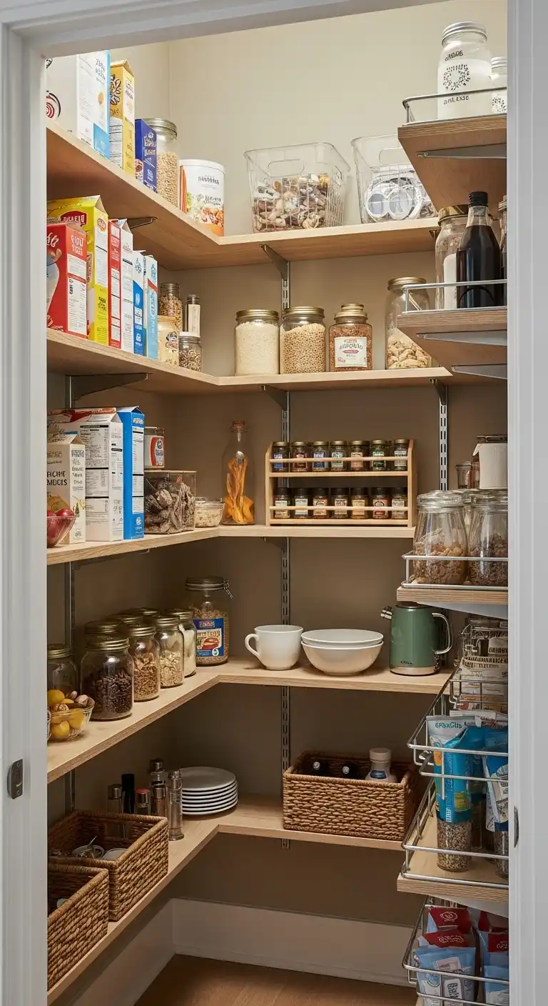 2. Floor-to-Ceiling Pantry Shelves
