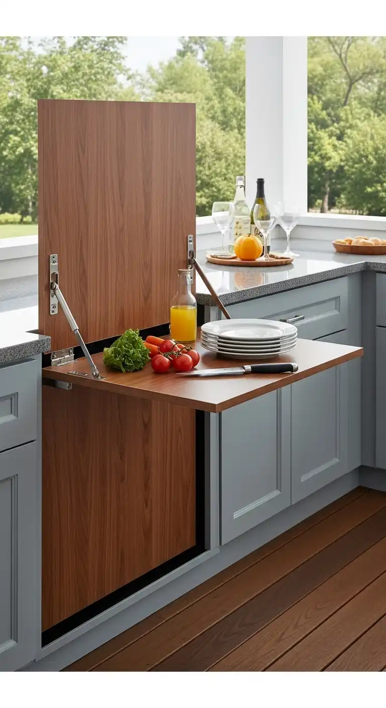 2. Fold-Down Countertop Extensions
