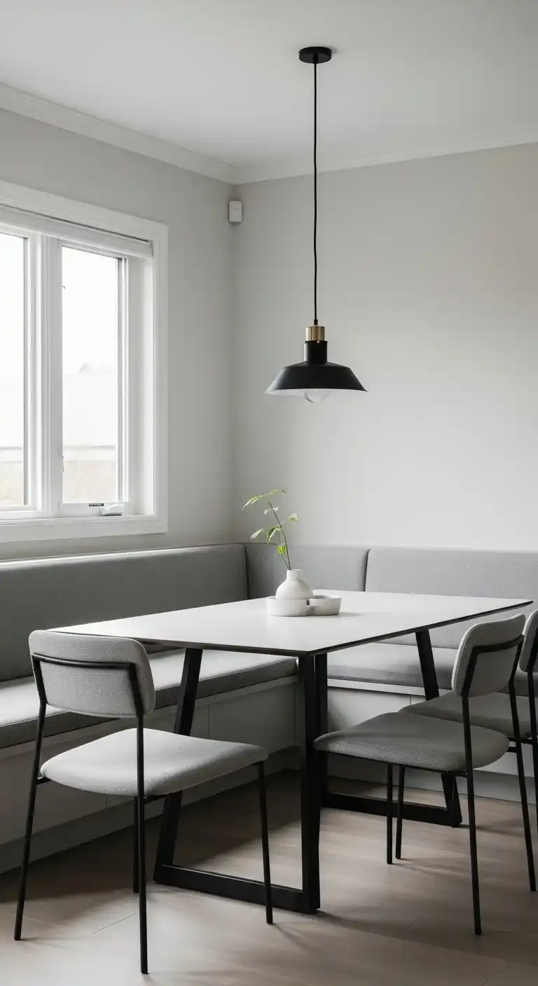 2. Modern Minimalist Corner Dining Table Nook