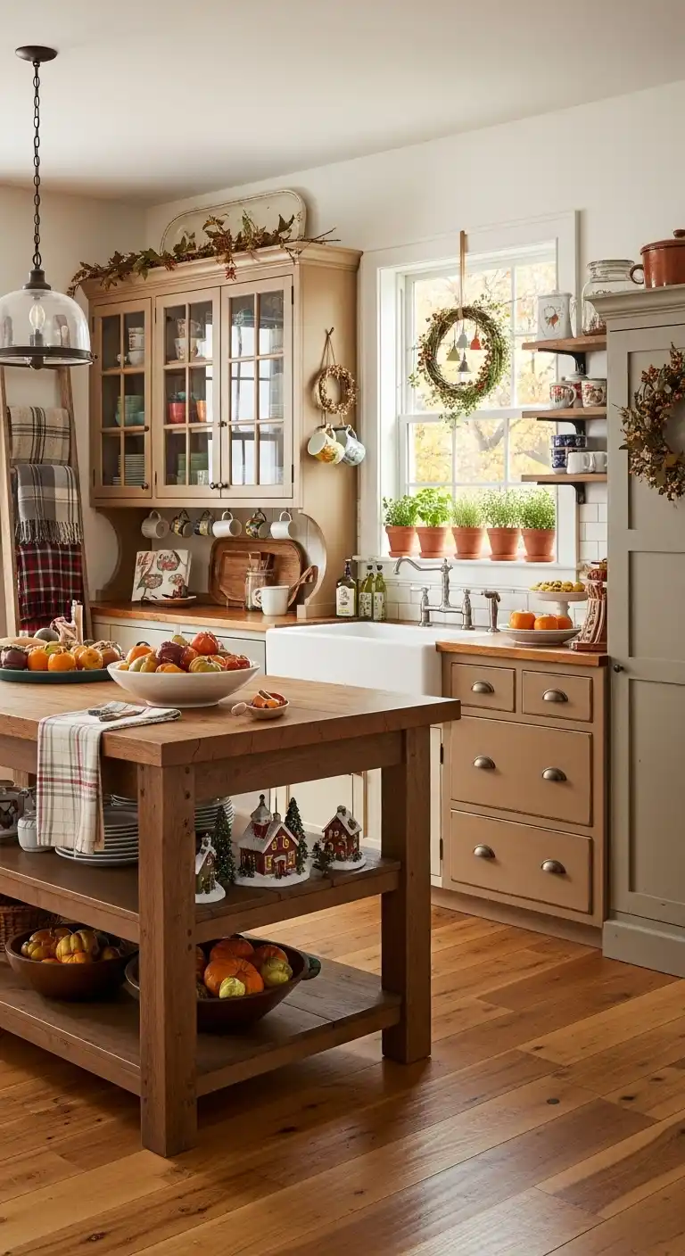 20. Seasonal Decor-Friendly Unfitted Kitchen