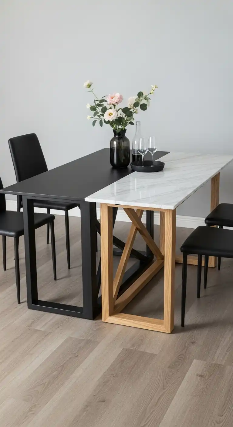 20. Two-Tone Dining Table
