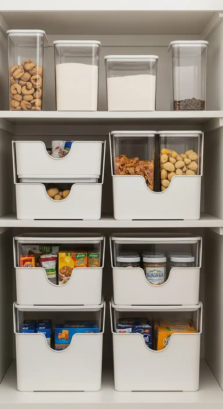 21. Use Stackable Bins and Containers
