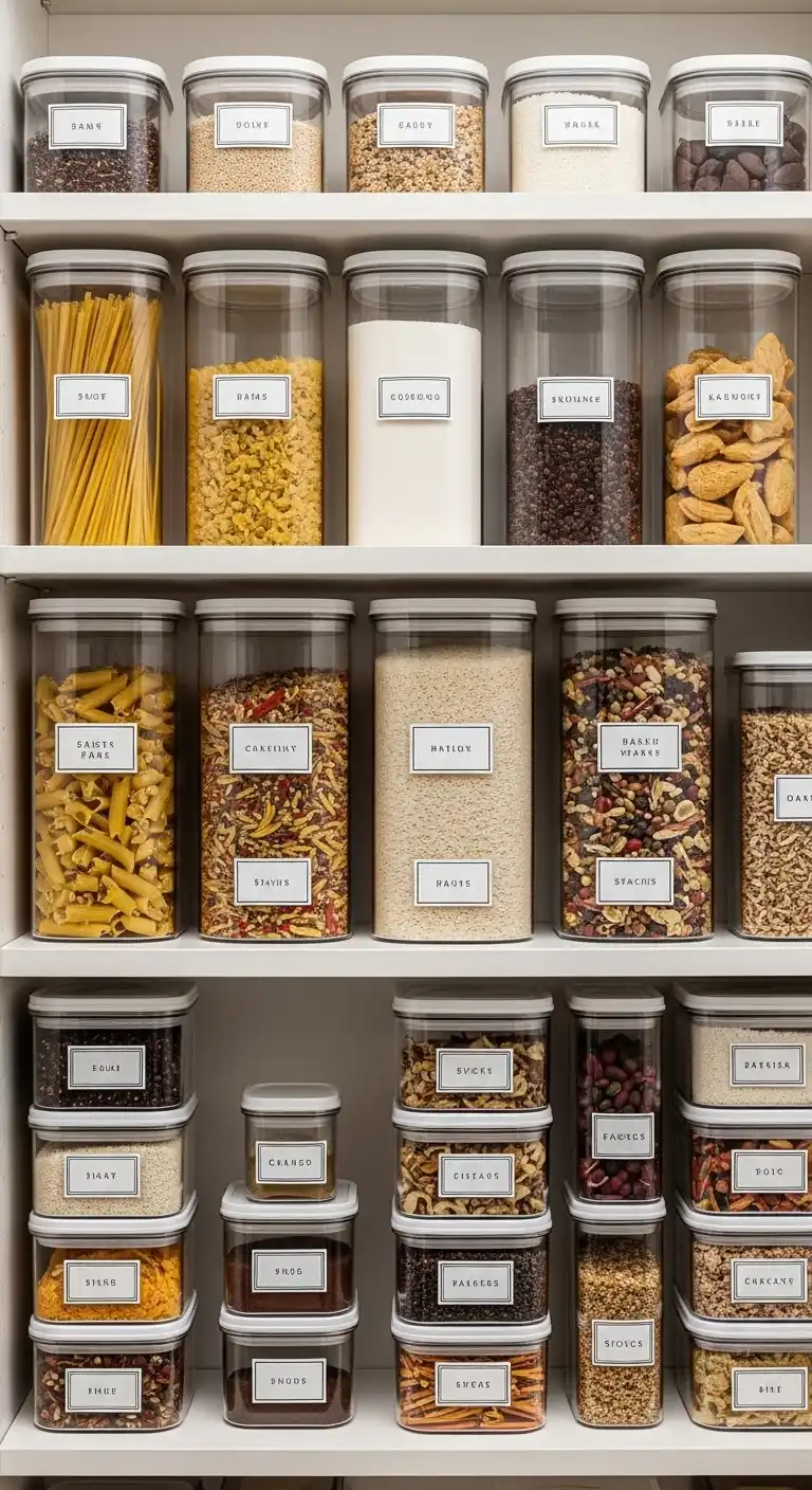 23. Sleek + Label-Luxe Pantry