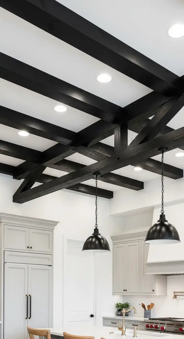 24. Black Ceiling Beams