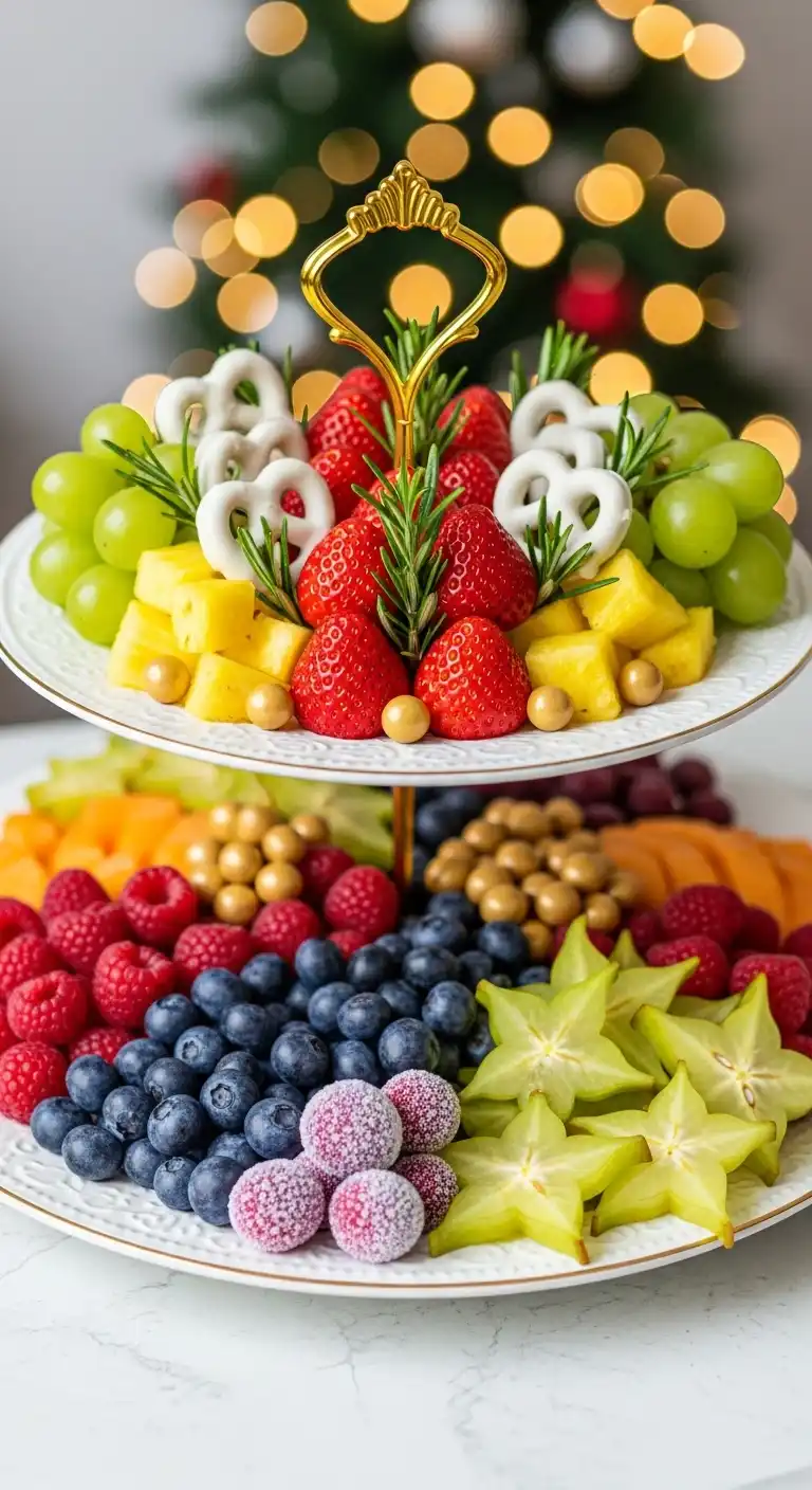 26. Elegant White and Gold Platter