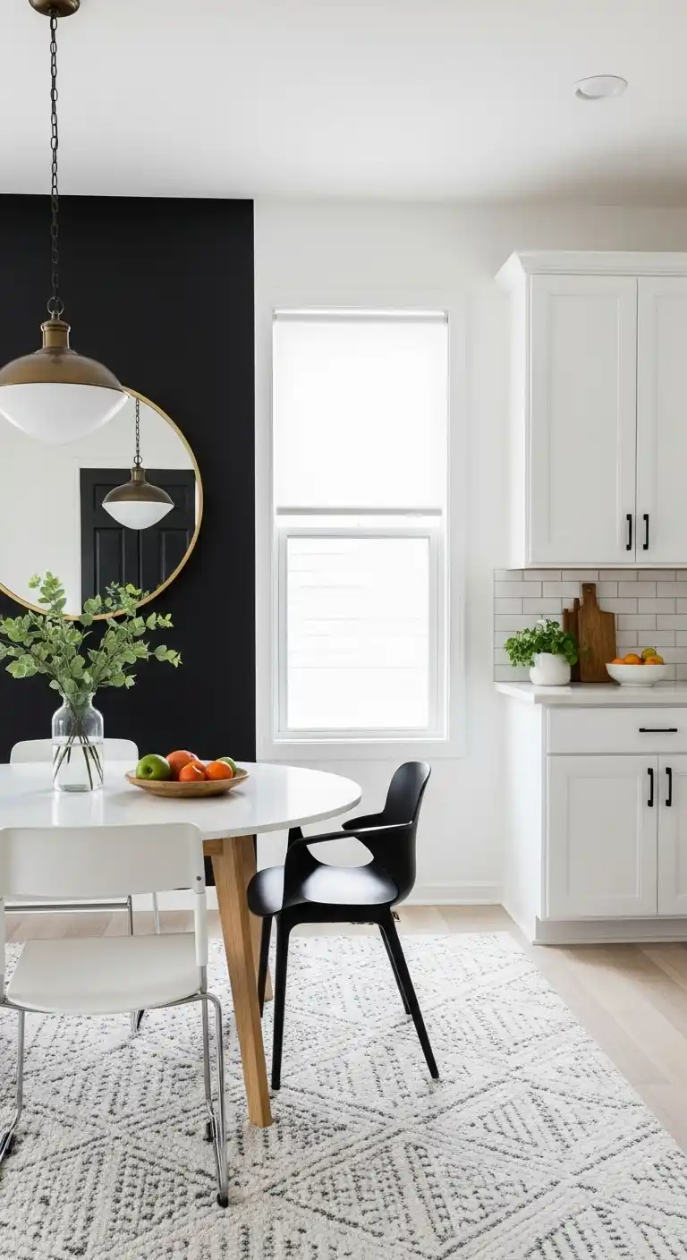 3. Black and White Contrast Walls