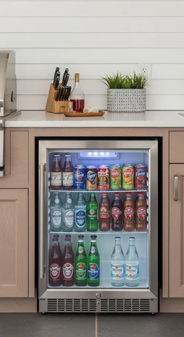 3. Built-In Mini Fridge