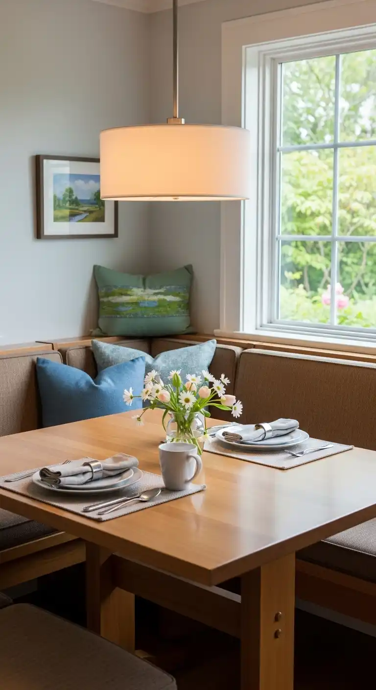 3. L-Shaped Corner Dining Table Nook