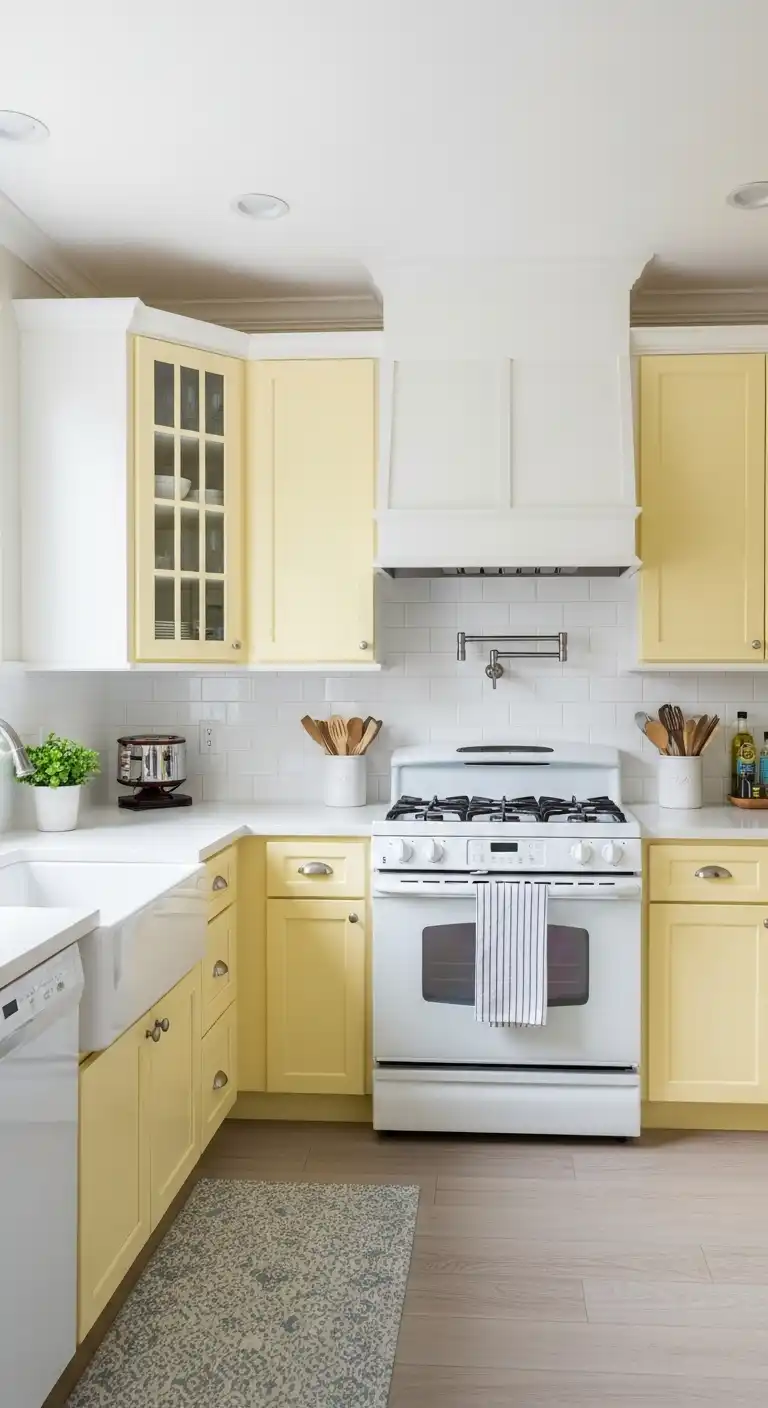 3. Pale Yellow and Crisp White A Bright Pairing