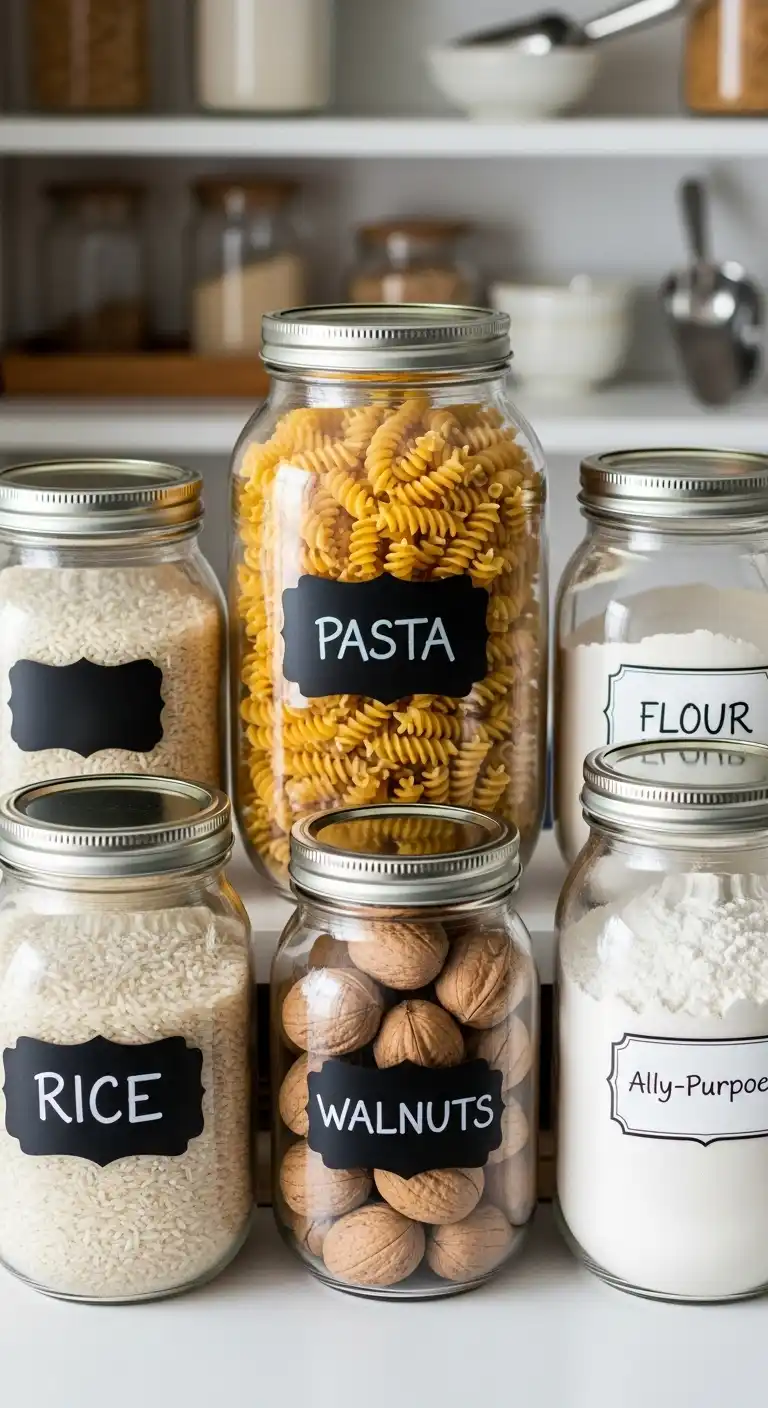 3. Use Mason Jars for Dry Goods