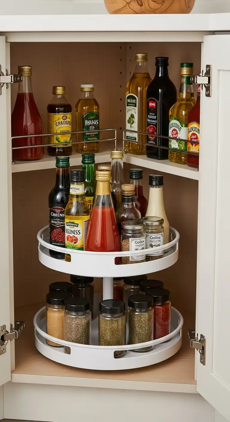 3. Use a Lazy Susan for Easy Access