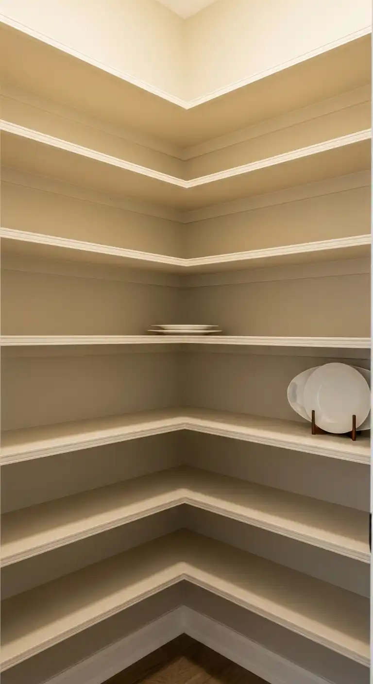 4. Implement Custom Corner Shelving
