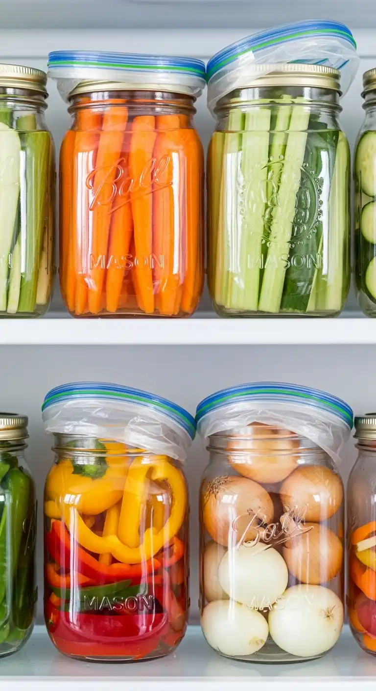 4. Mason Jars for Prepped Produce
