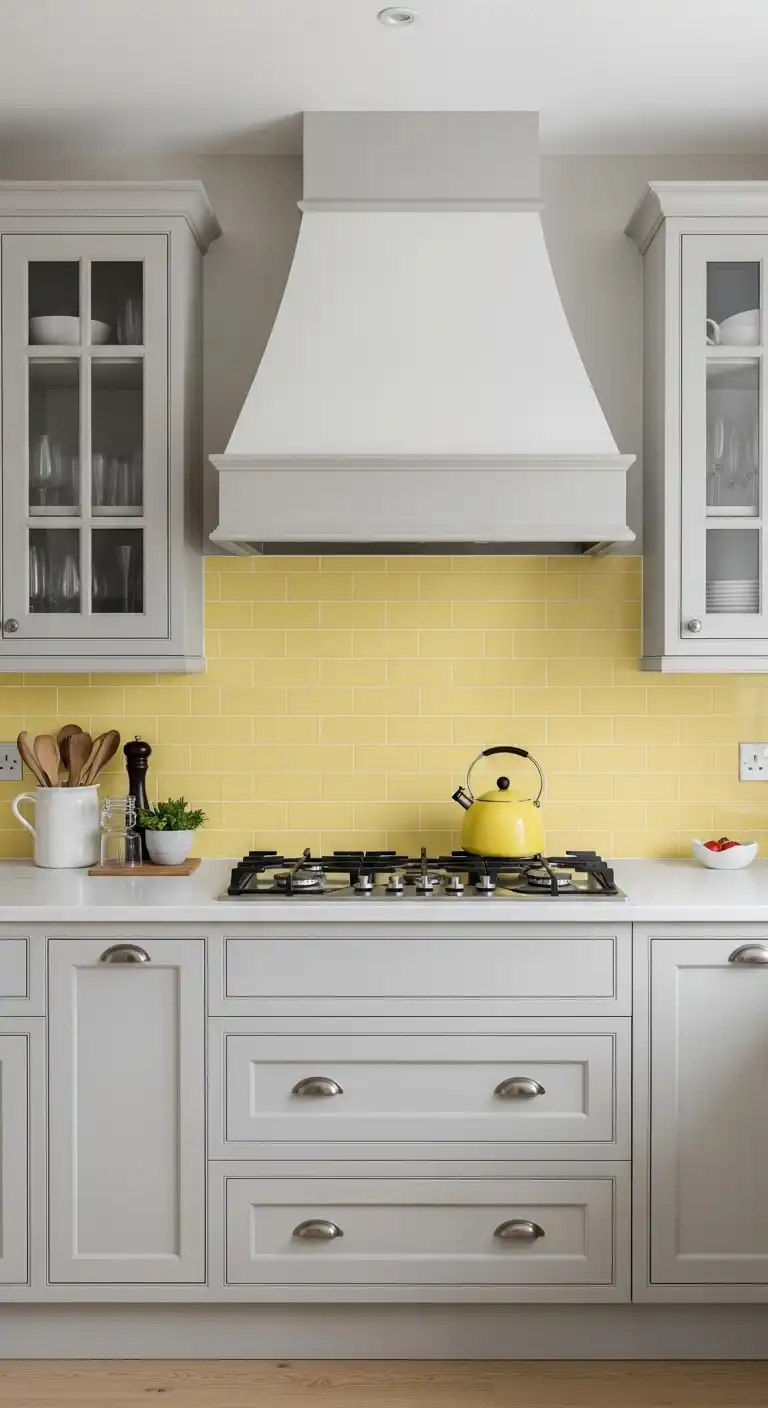 5. A Subtle Pale Yellow Backsplash to Warm Up Your Space