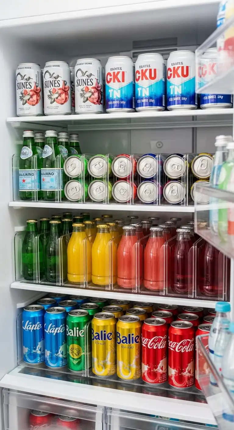 5. Beverage Zones with Acrylic Organizers