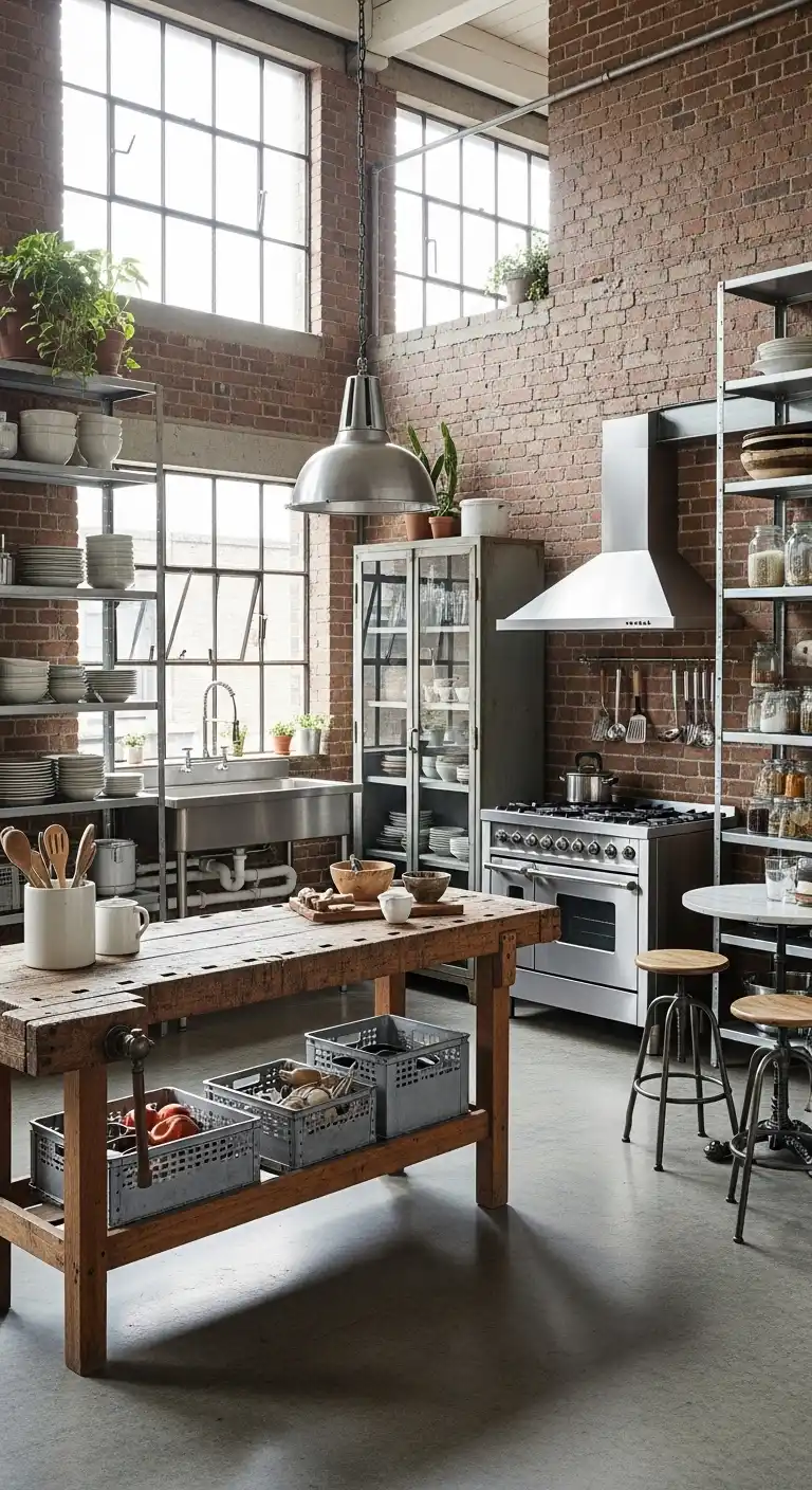 5. Industrial Style Unfitted Kitchen