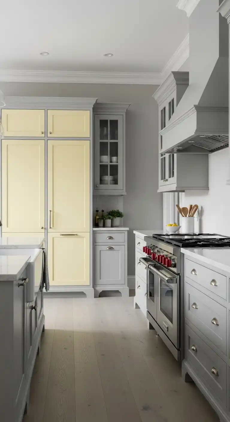 5. Pale Yellow and Soft Gray A Refined Palette