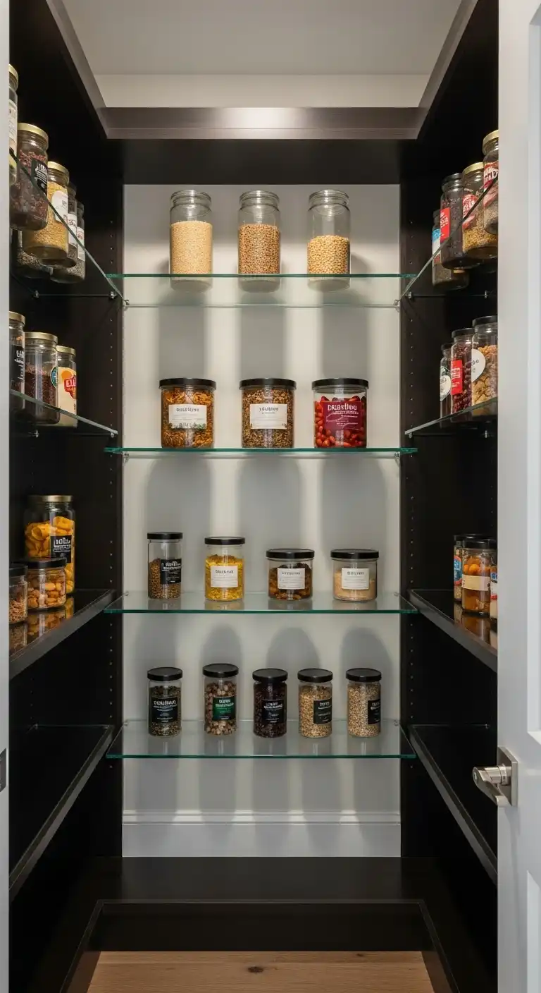 6. Choose Glass Shelving for Lightness