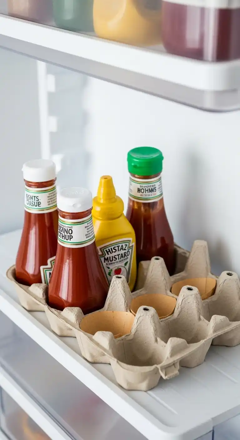 6. Egg Carton Sauce Holders