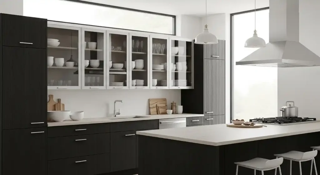 6. Use Glass Cabinet Doors