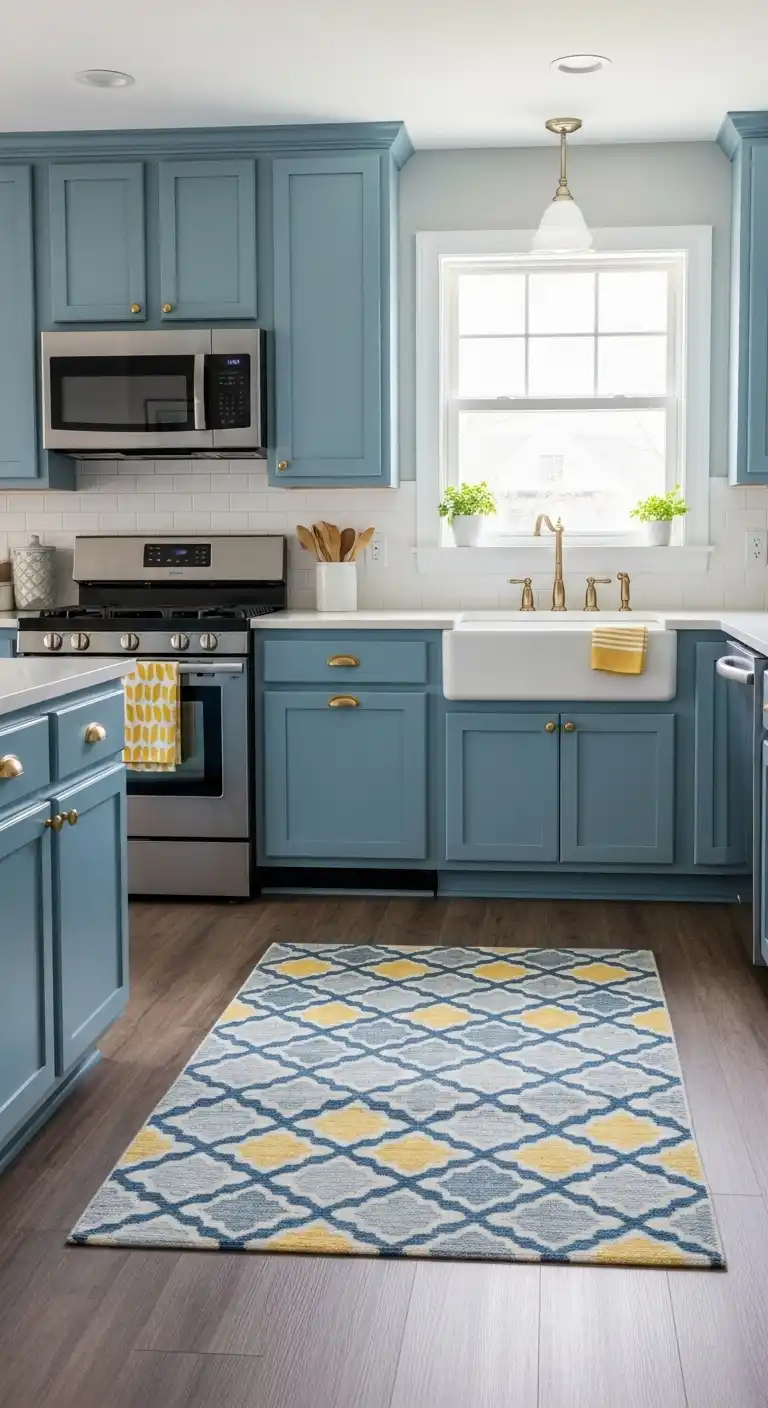 7. A Pop of Color on the Floor