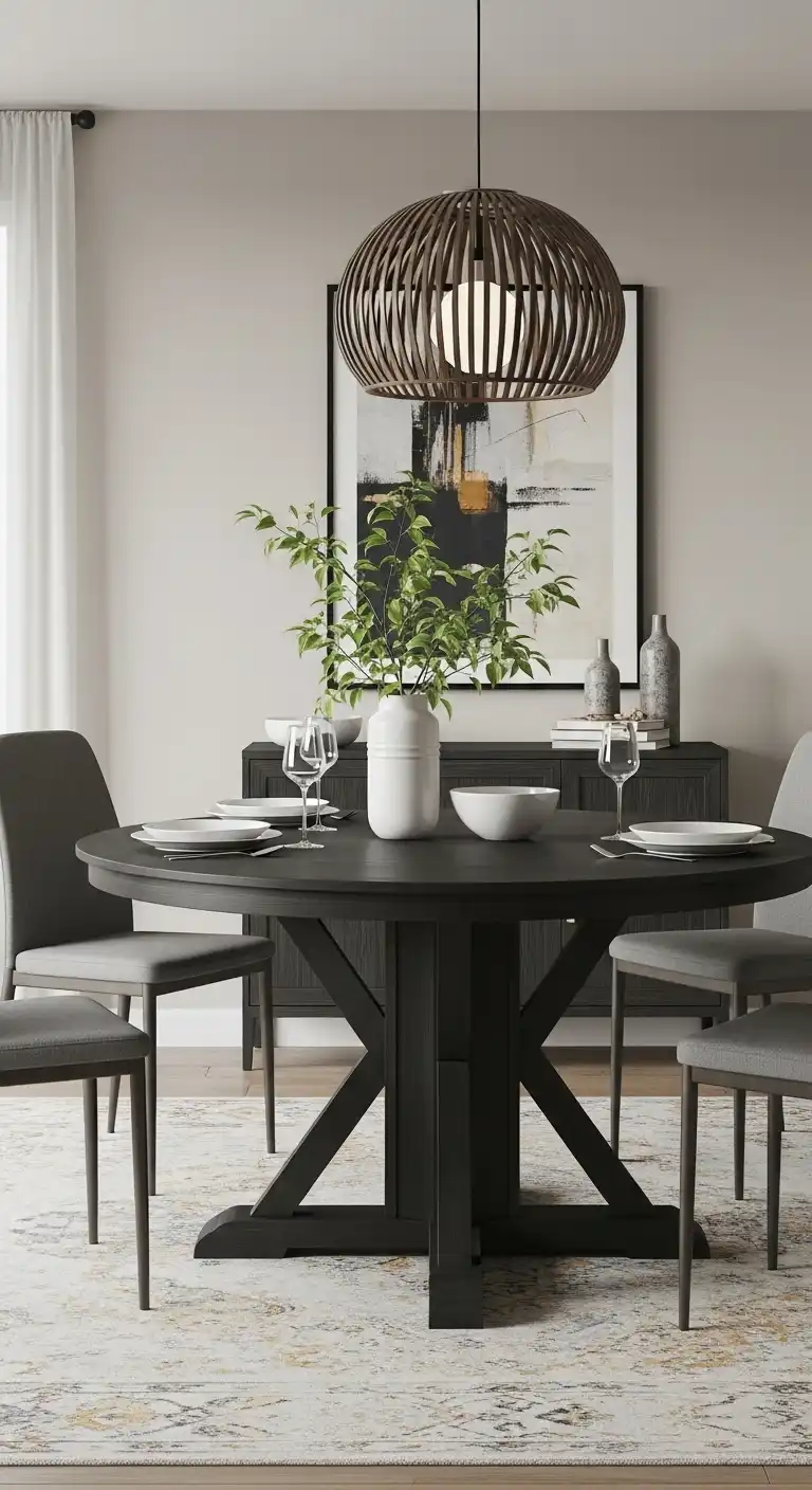 7. Modern Round Dining Table