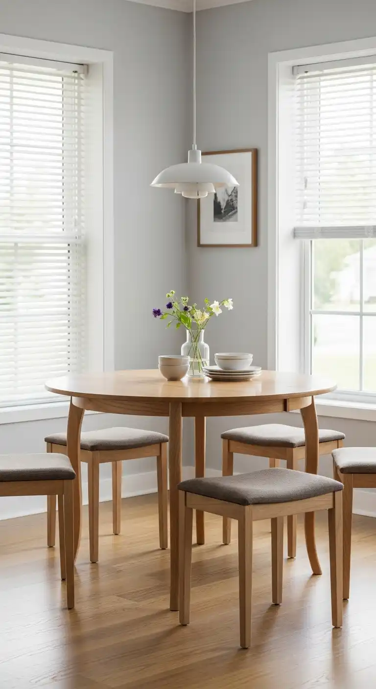 7. Round Corner Dining Table