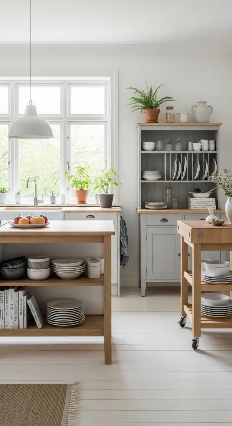 7. Scandinavian-Inspired Unfitted Kitchen