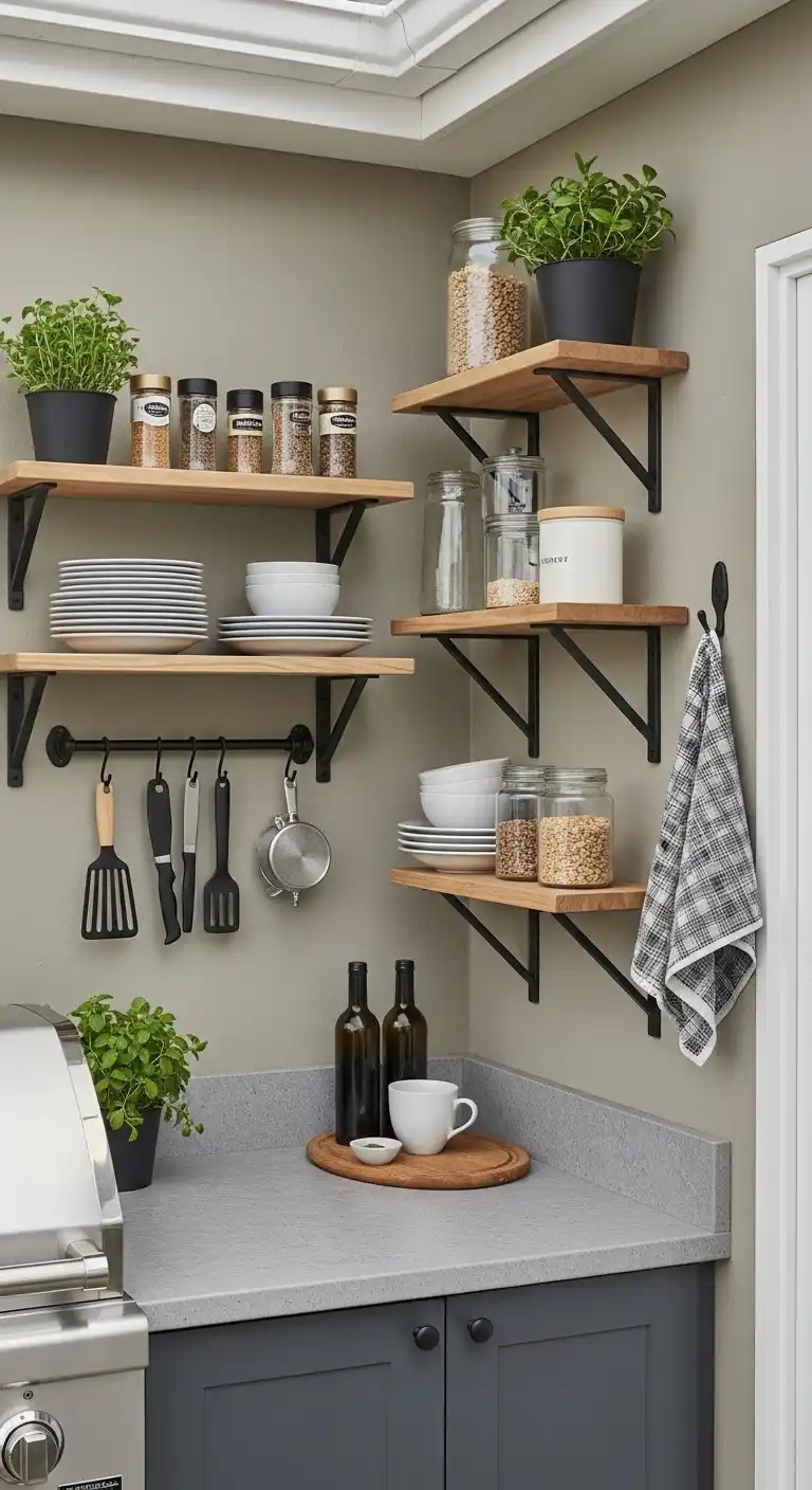 7. Wall-Mounted Shelving