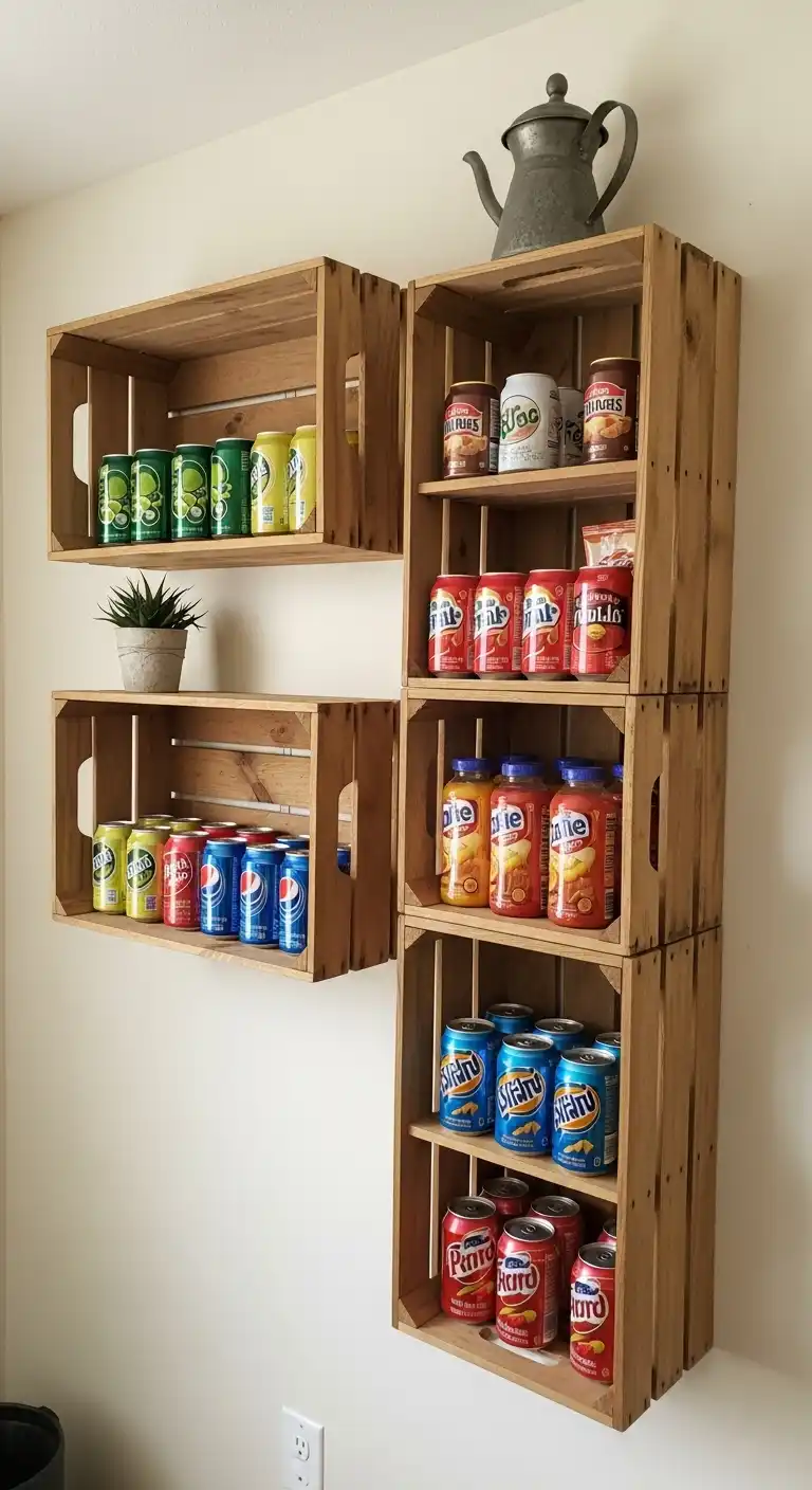 8. Build DIY Crate Shelving