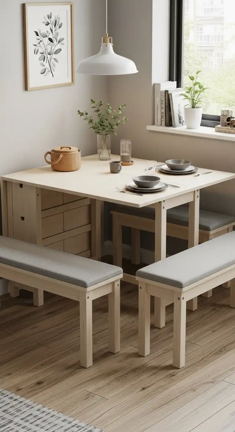 8. Convertible Corner Dining Table