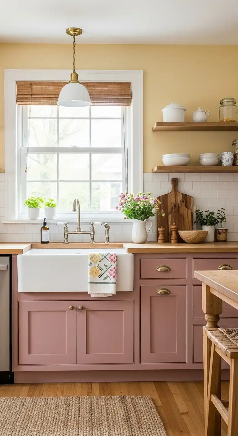 8. Farmhouse Charm with a Colorful Spin