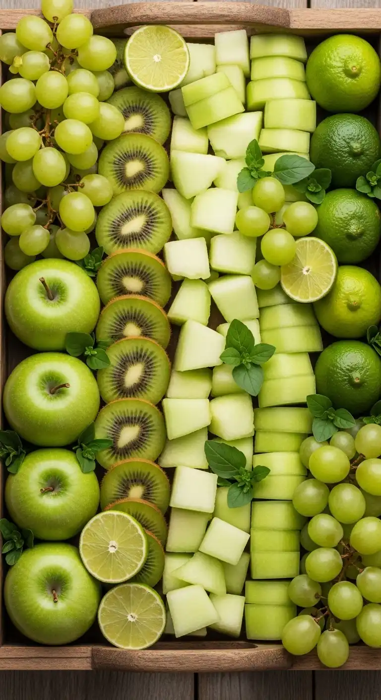 8. Monochromatic Fruit Tray Arrangement